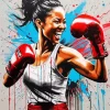 Female Boxer Art Diamond Painting