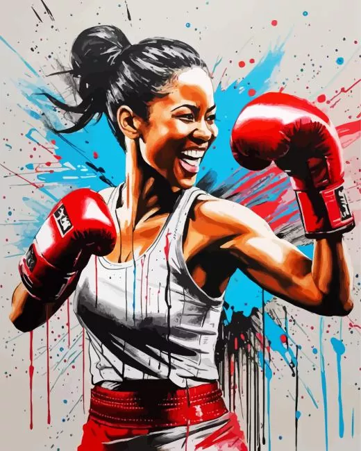 Female Boxer Art Diamond Paints Female Boxer Art Diamond Painting