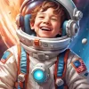 Happy Boy In Space Diamond Painting