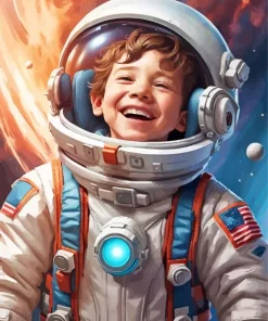 Happy Boy In Space Diamond Painting