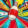 Illustration Bowling Pin Diamond Painting