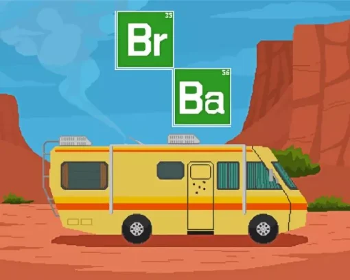 Illustration Breaking Bad Rv Diamond Painting