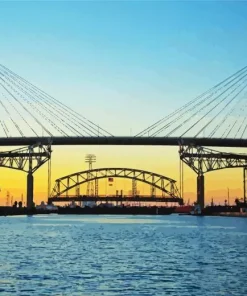 Long Beach Bridge California Diamond Painting