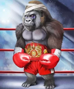 The Boxer Monkey Diamond Painting