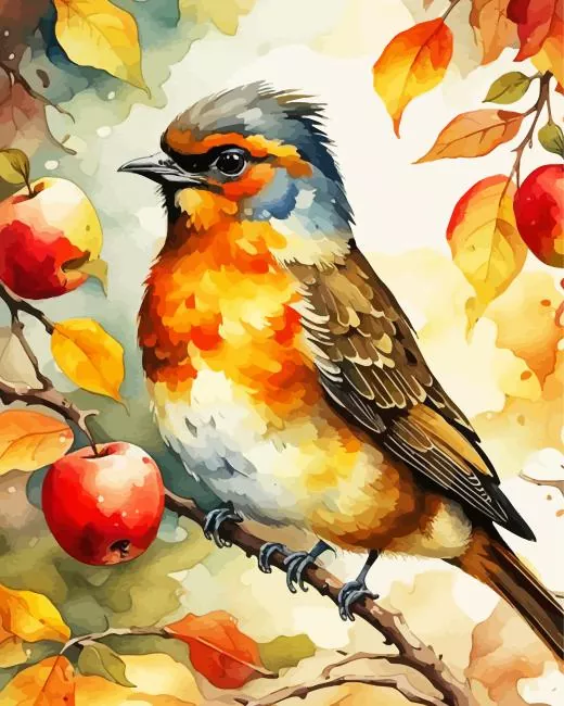 aesthetic fall bird Diamond Dotz Aesthetic Fall Bird Diamond Painting