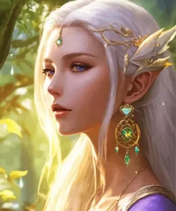 Blonde Elven Girl Diamond Painting