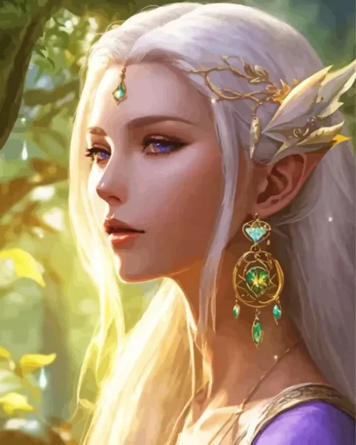 Blonde Elven Girl Diamond Painting