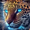 Blue Eyes Leopard Diamond Painting