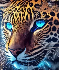 Blue Eyes Leopard Diamond Painting