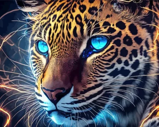 Blue Eyes Leopard Diamond Painting