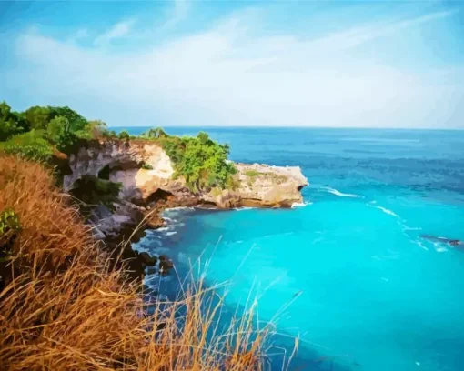 Blue Lagoon Beach Indonesia Diamond Painting