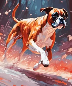 Boxer Brown Dog Art Diamond Painting