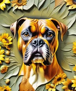 Boxer Dog Face Diamond Painting