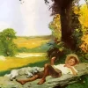 Boy And His Dog Art Diamond Painting