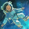 Boy In Space Diamond Painting