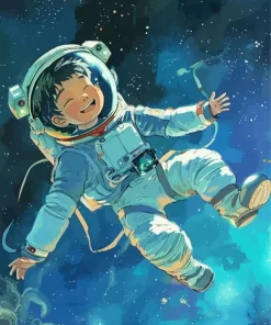 Boy In Space Diamond Painting