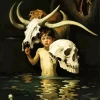 Boy With A Skull Diamond Painting