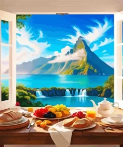 Breakfast In Mountains Diamond Painting