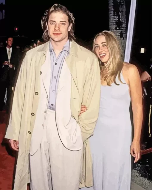 Brendan Fraser And His Wife Diamond Painting
