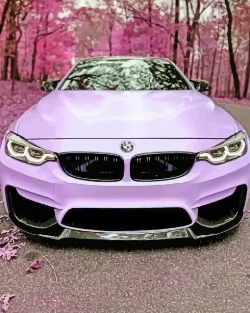 Bright Purple Car Diamond Painting