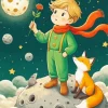 Cartoon Boy And Fox Diamond Painting