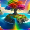 Colorful Rainbow Tree Diamond Painting