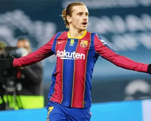 Cool Fc Barcelona Griezmann Art Diamond Painting