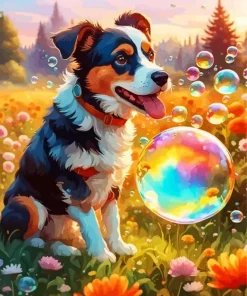 Cute Field Dog Diamond Painting