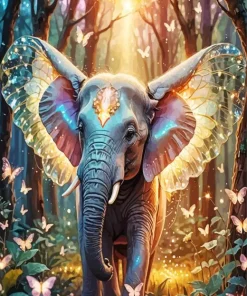 Elephant Fairy Art Diamond Painting
