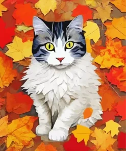 Fall Cat Diamond Painting