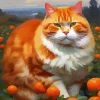 Fat Orange Cat Diamond Painting