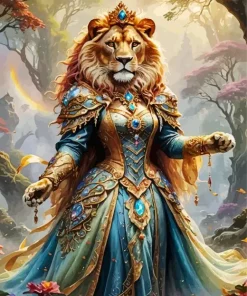 Female Lion Diamond Painting