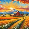 Field Barn Art Diamond Painting