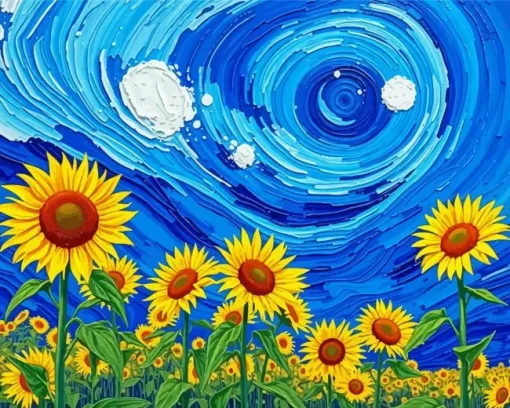 Field Of Sunflowers Van Gogh Art Diamond Painting