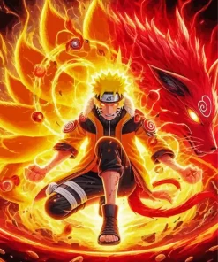 Fire Naruto Art Diamond Painting