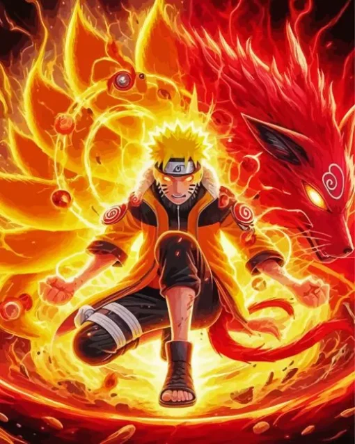 Fire Naruto Art Diamond Painting