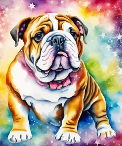 Galaxy English Bulldog Diamond Painting