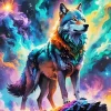 Galaxy Wolf Diamond Painting
