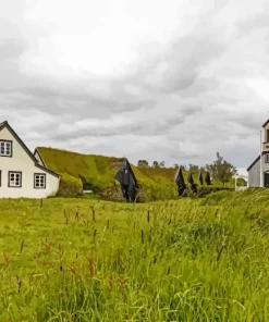 Iceland Farmhouses Diamond Painting