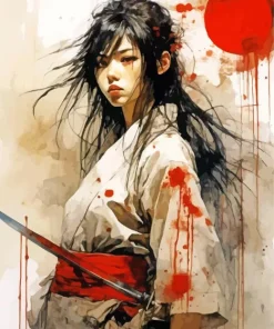 Katana Girl Diamond Painting