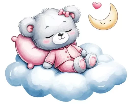 Nursery Teddy Bear Diamond Painting