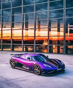 Purple Koenigsegg Agera Diamond Painting