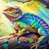 Rainbow Bearded Dragon Diamond Painting