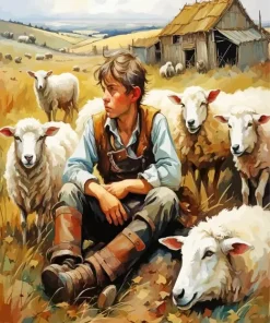 Shepherd Boy Diamond Painting