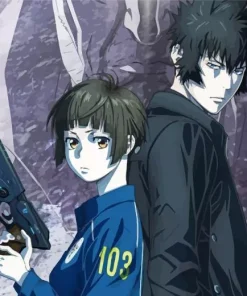 Shinya Kogami And Akane Diamond Painting