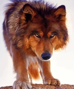 Brown Wolf Diamond Painting