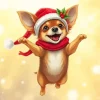 Christmas Brown Chiweenie Diamond Painting