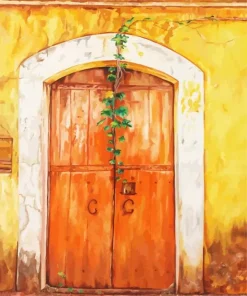 Old Brown Door Diamond Painting