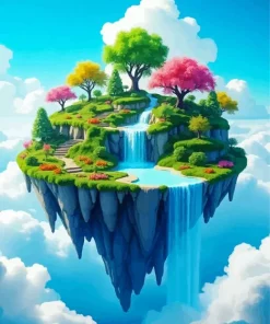 Aesthetic Floating Land Art Diamond Painting