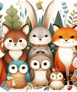 Aesthetic Forest Animals Diamond Painting